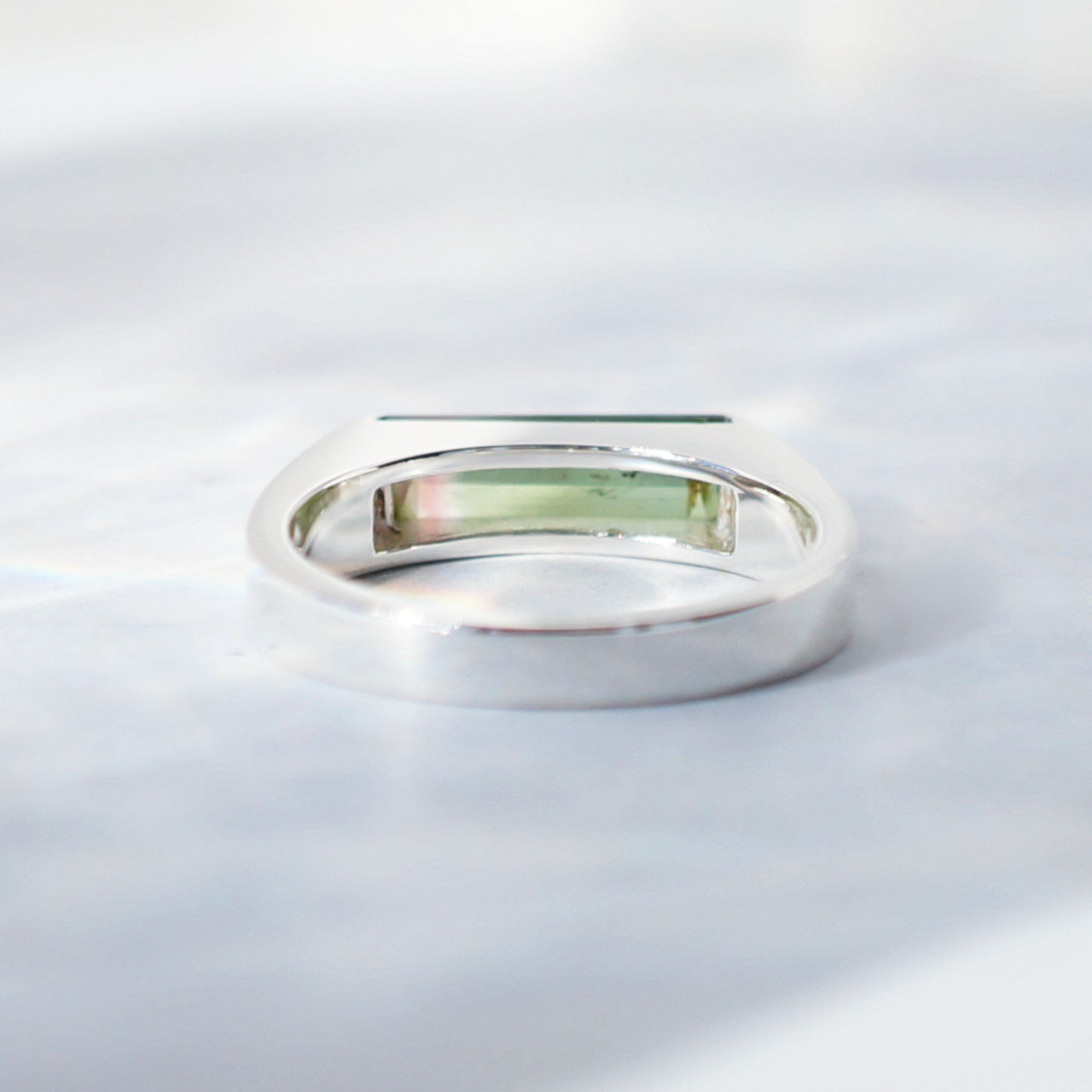 Bi-color tourmaline ring