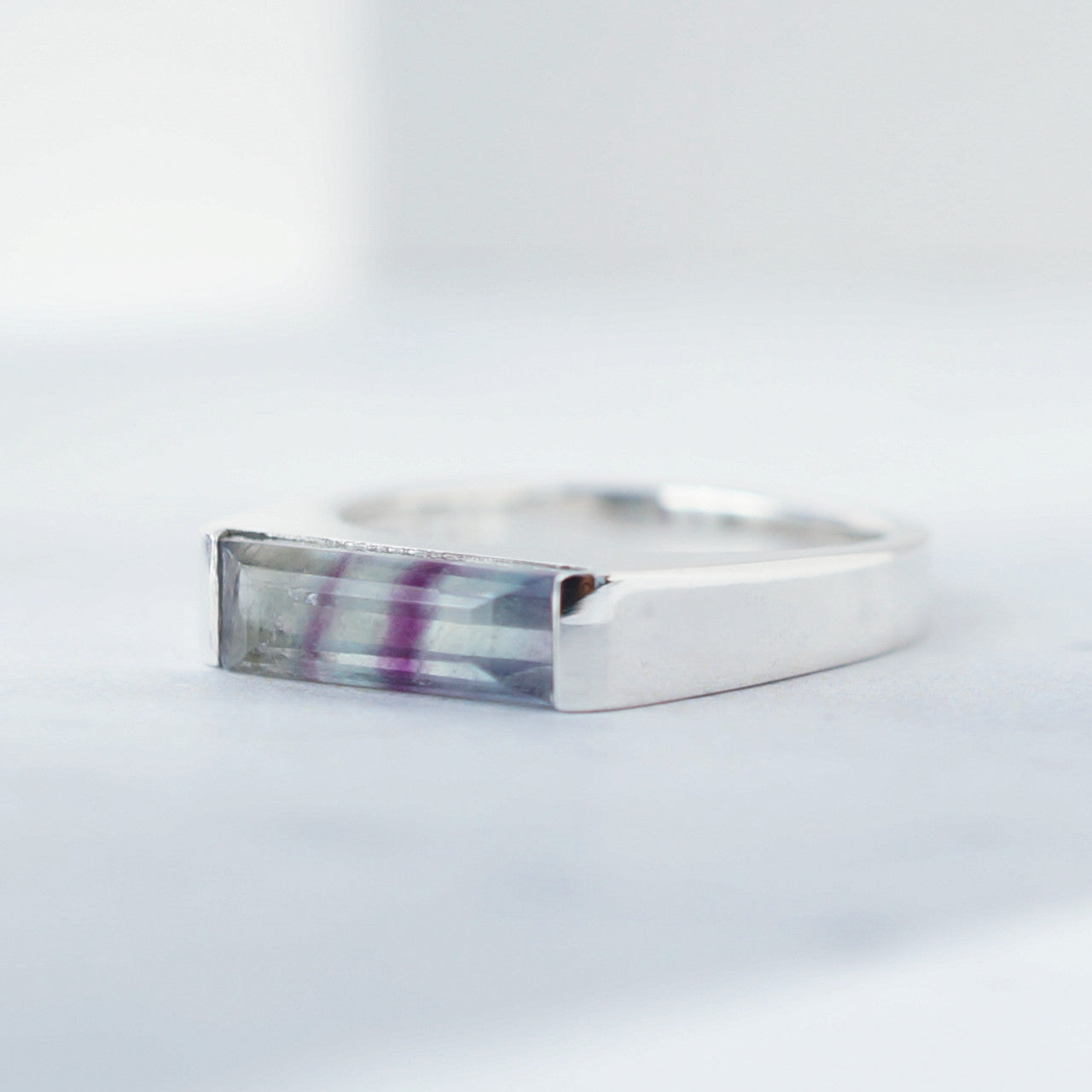 Bi-color fluorite ring